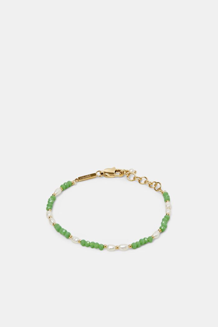 Bracelet à perles, acier inoxydable, GOLD, detail image number 0