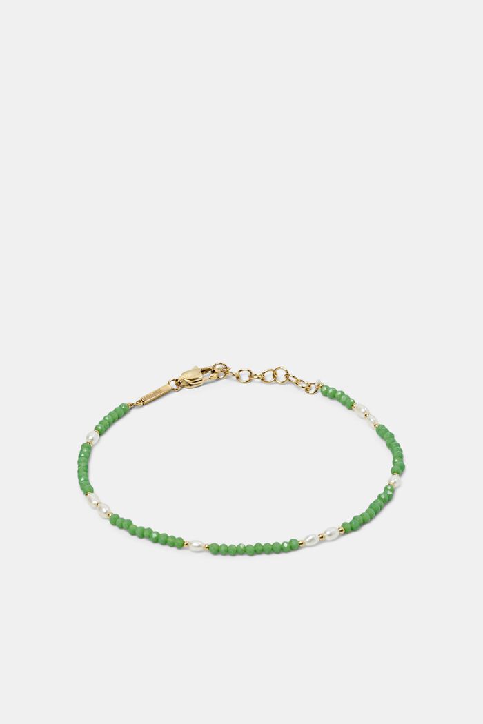 Bracelet de cheville à perles, acier inoxydable, GOLD, detail image number 0