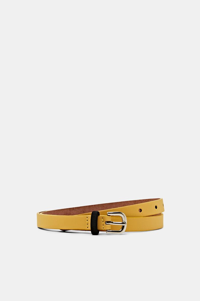 Fine ceinture en cuir, YELLOW, detail image number 0