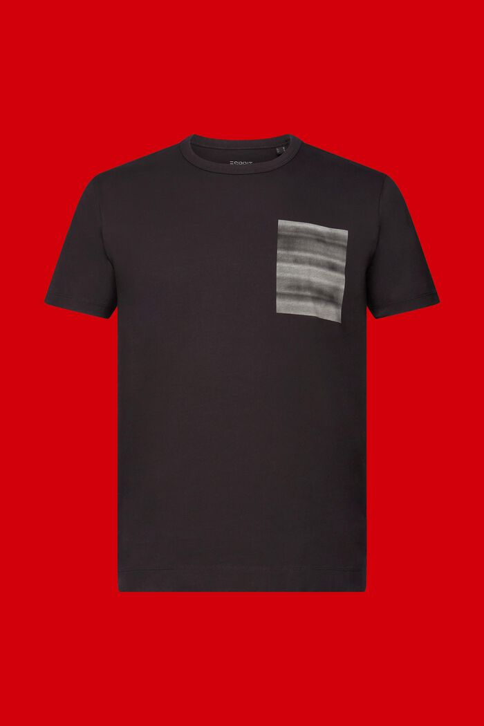 T-shirt à encolure ronde, 100 % coton, ANTHRACITE, detail image number 6