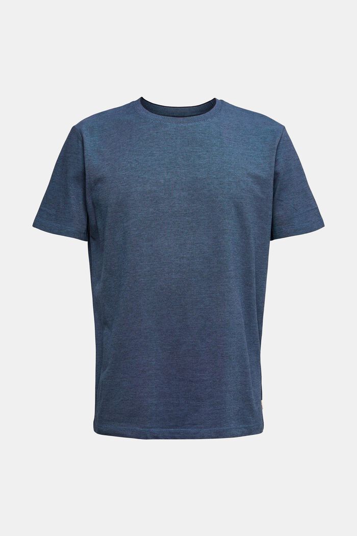 T-shirt en maille piquée de coton, BLUE, overview