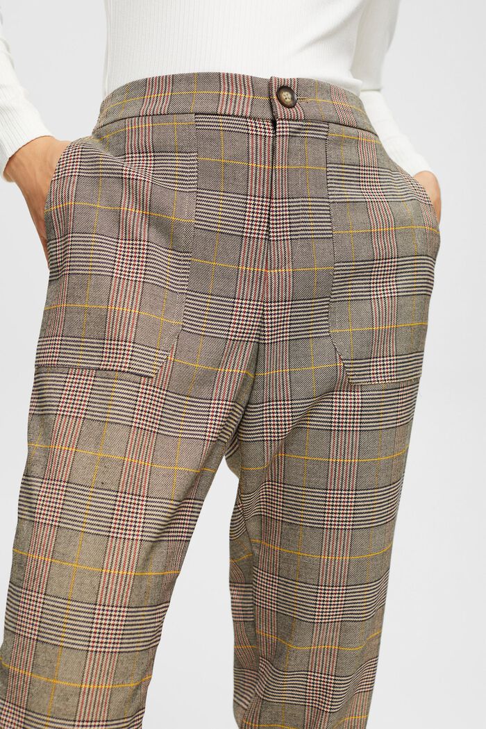 Pantalon en toile à carreaux, ANTHRACITE, detail image number 2