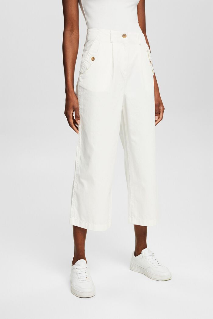 Jupe-culotte, 100% coton Pima, OFF WHITE, detail image number 0