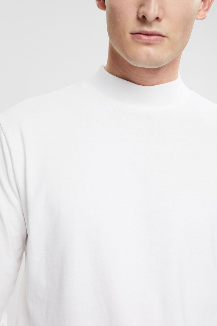 T-shirt à manches longues et col droit, WHITE, detail image number 2