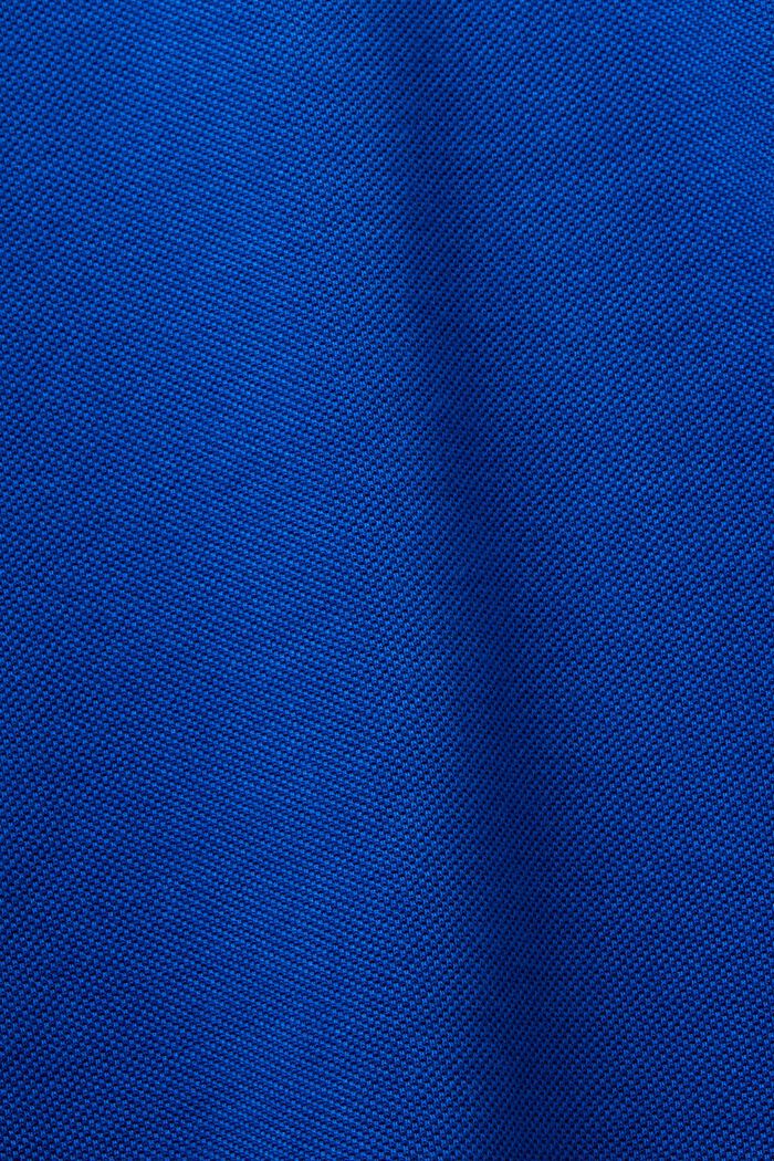 Polo en maille piquée de coton, BRIGHT BLUE, detail image number 4
