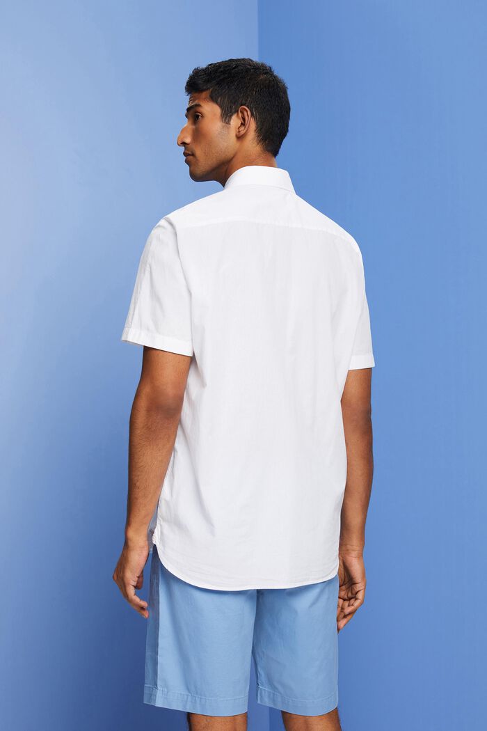 Chemise à manches courtes et col boutonné, WHITE, detail image number 3