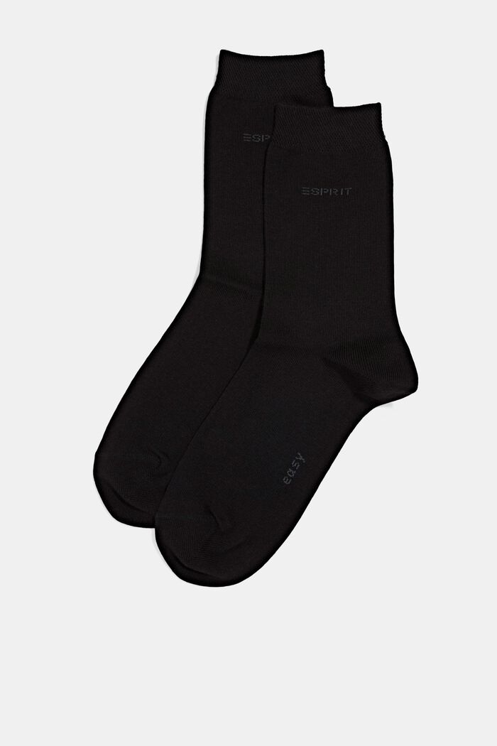 Lot de 2 paires de chaussettes à bordure souple, BLACK, detail image number 2