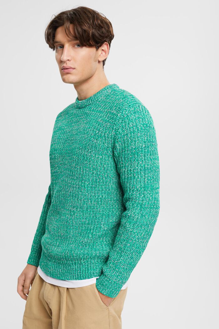 Pull-over en maille multicolore, LIGHT GREEN, detail image number 0