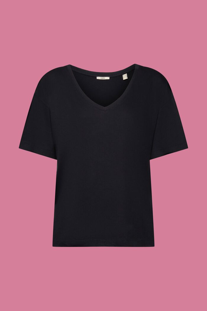 T-shirt oversize, TENCEL™, BLACK, detail image number 6