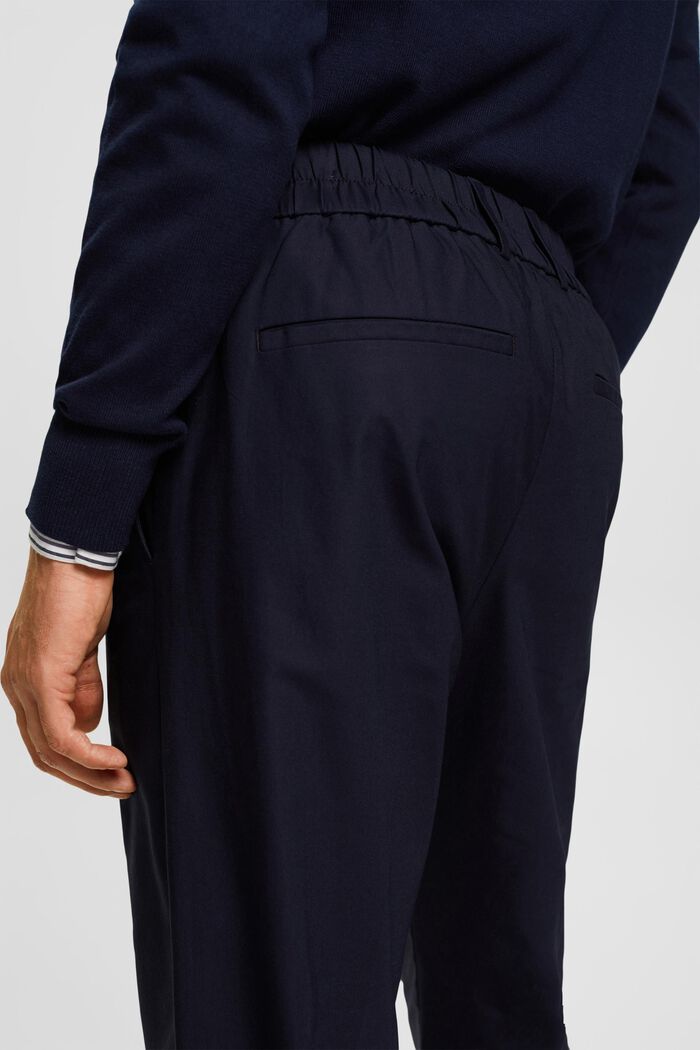 Pantalon de coupe Slim Fit à taille élastique, NAVY, detail image number 4