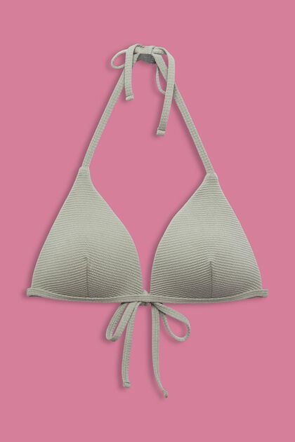 Haut de bikini triangle texturé