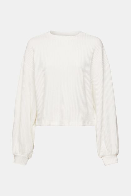 Pull-over côtelé, OFF WHITE, overview