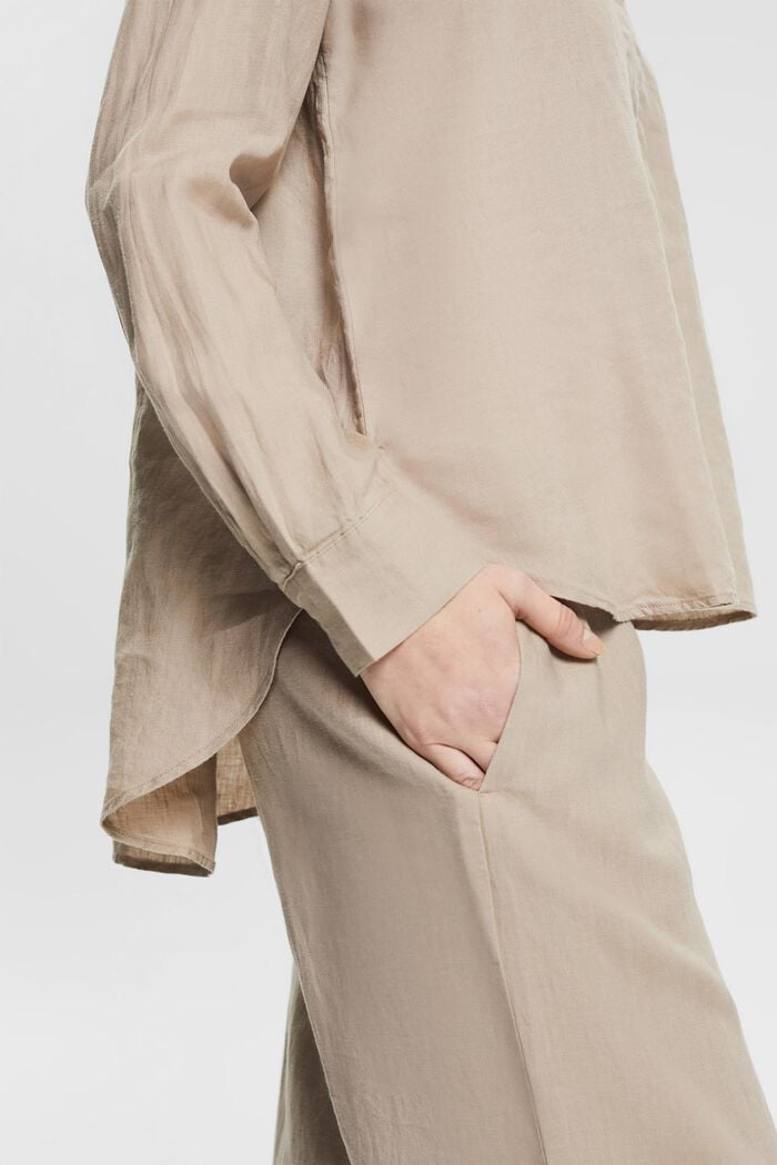 Chemisier 100 % lin, LIGHT TAUPE, detail image number 2