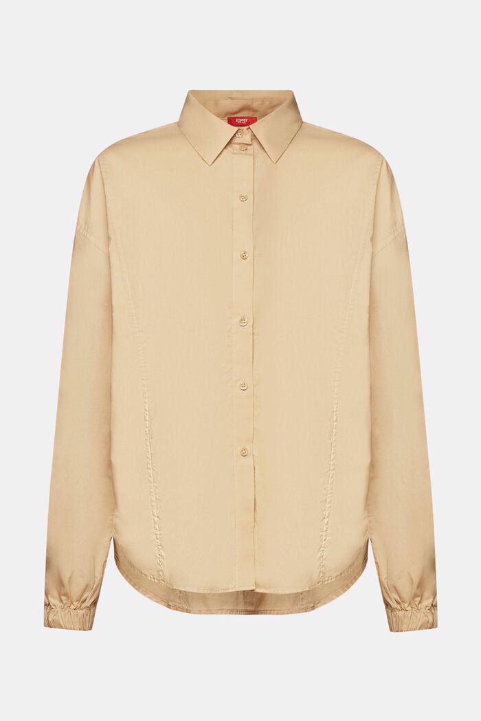 Chemise à col boutonné en coton, SAND, detail image number 6