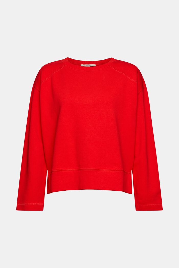 Sweat-shirt en pur coton, ORANGE RED, detail image number 2