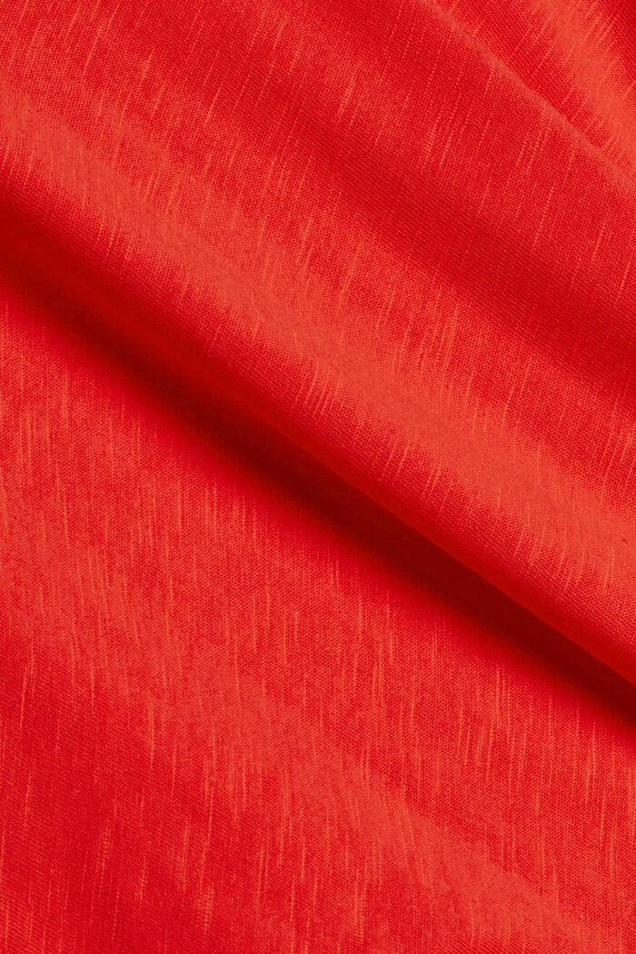 T-shirt à manches longues à poche, coton biologique mélangé, ORANGE RED, detail image number 4