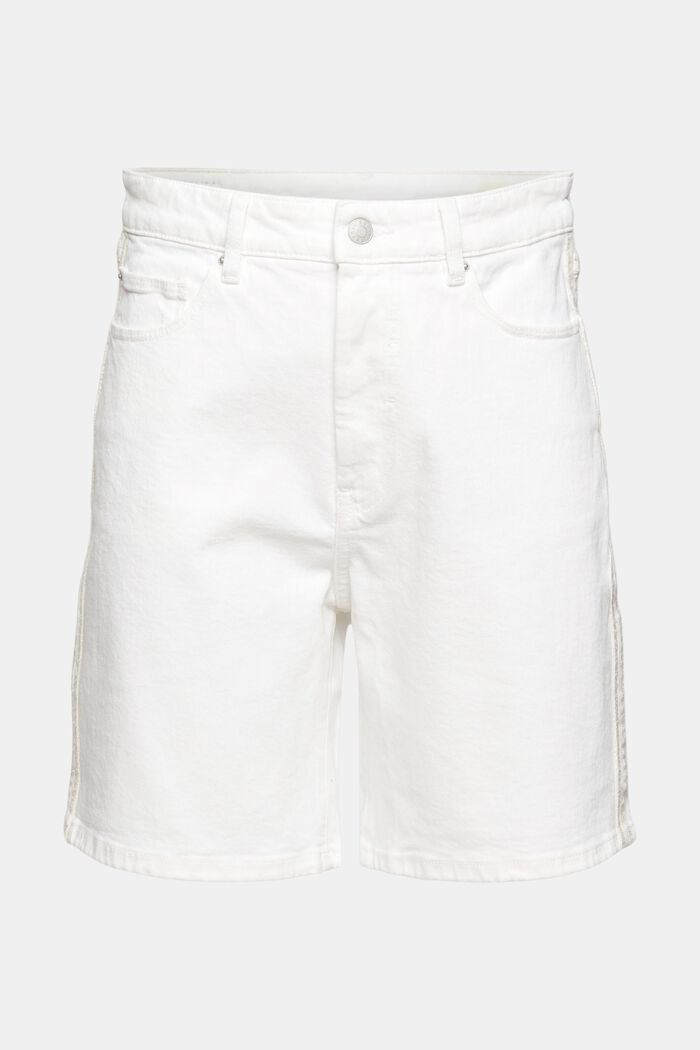 Short en jean à taille haute, WHITE, detail image number 7