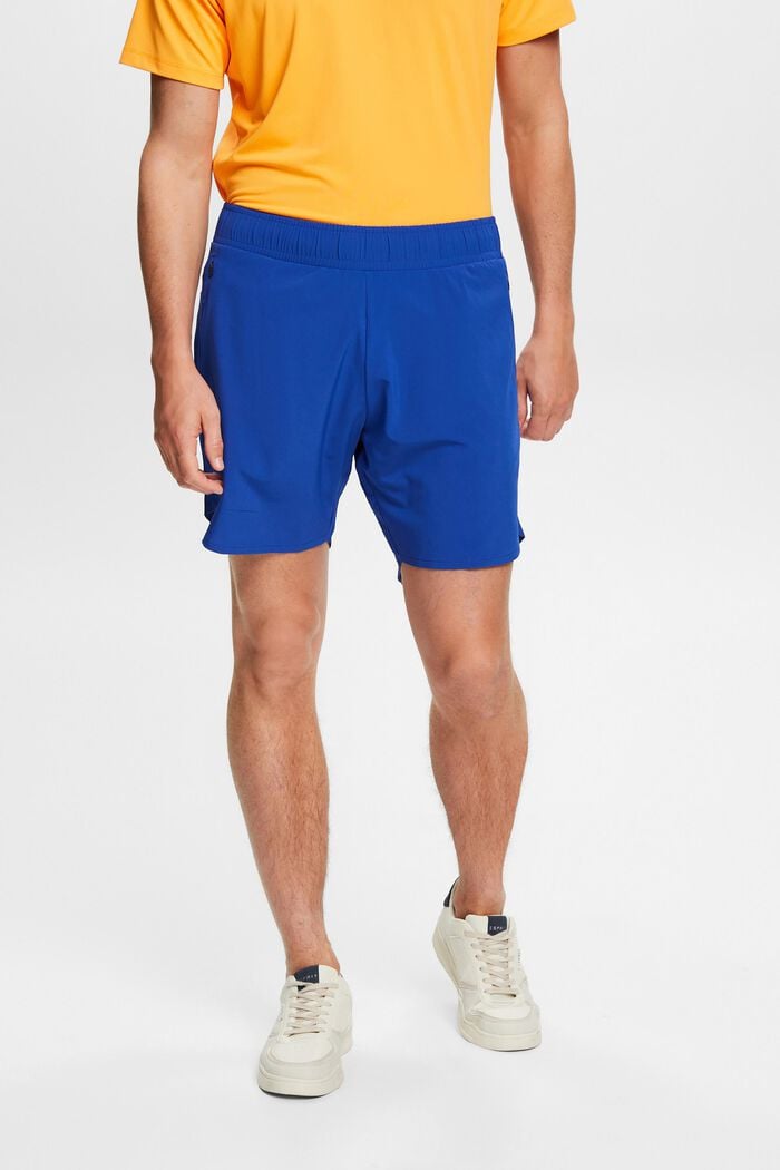 Short de sport à poches zippées, BRIGHT BLUE, detail image number 0