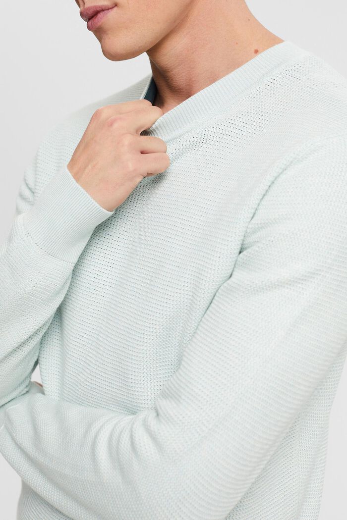 Pull-over rayé, LIGHT AQUA GREEN, detail image number 2