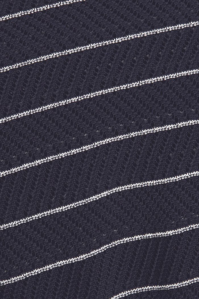 Pull-over rayé en maille pointelle, NEW NAVY, detail image number 5