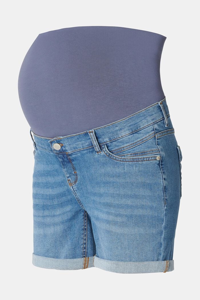 Short en jean doté d’une ceinture de maintien, MEDIUM WASHED, detail image number 5
