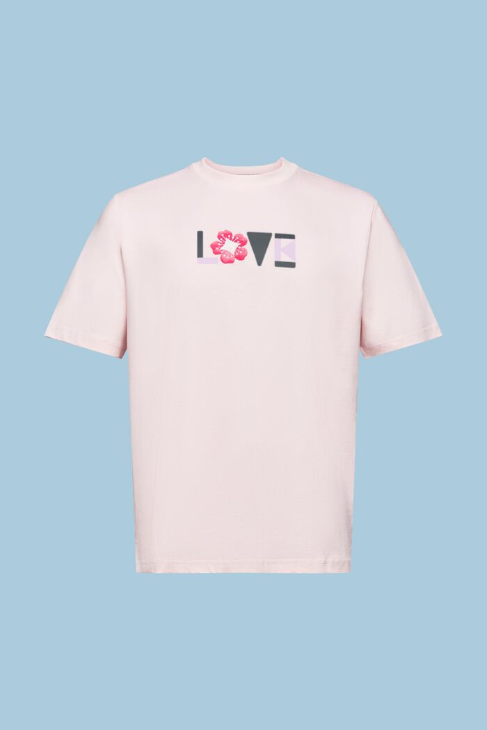 T-shirt unisexe en coton Pima imprimé, PASTEL PINK, detail image number 8