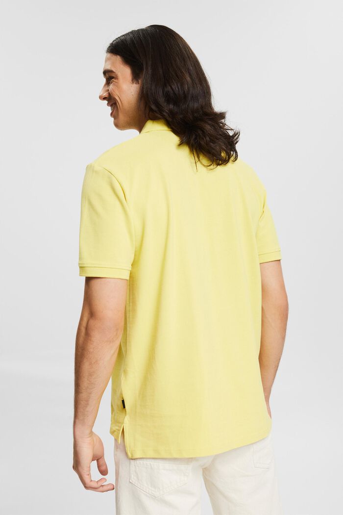 Polo en coton, YELLOW, detail image number 3