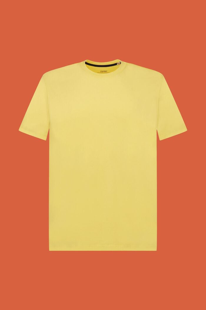 T-shirt en jersey teint en pièce, 100 % coton, DUSTY YELLOW, detail image number 6