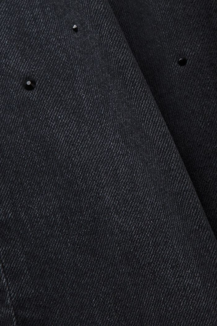 Jean classique ornementé de style rétro, BLACK DARK WASHED, detail image number 7