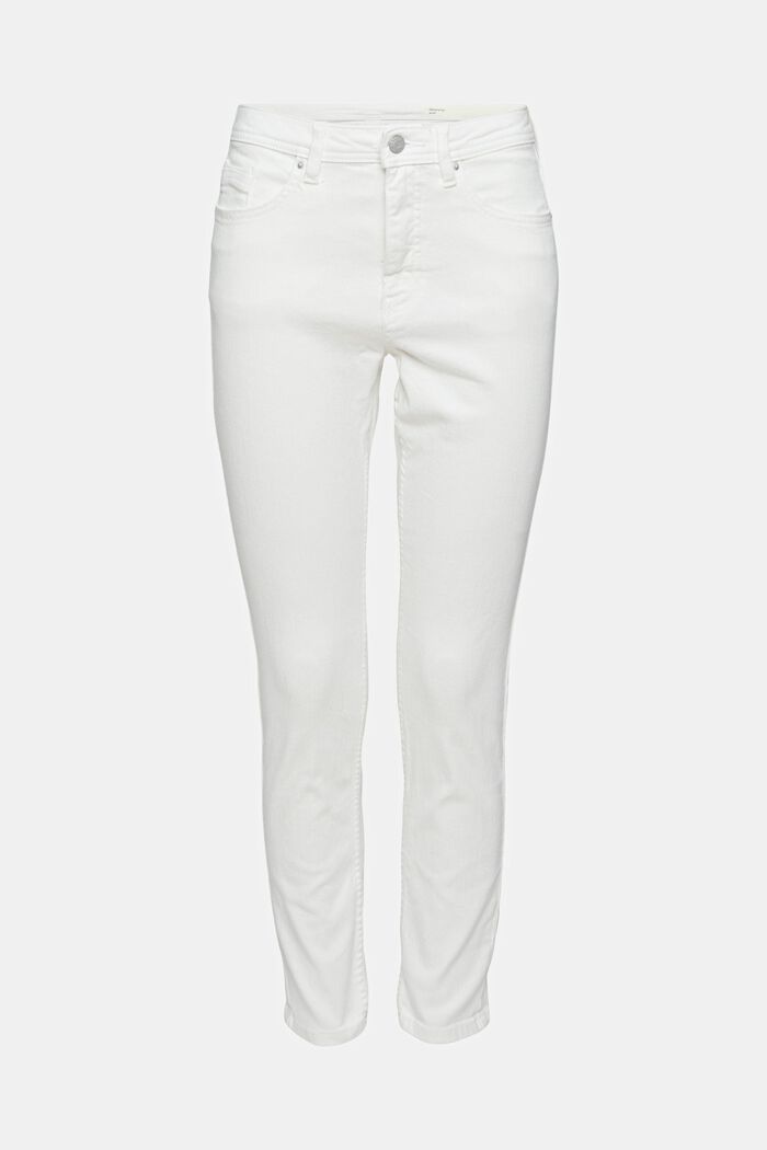 Pantalon en coton stretch, OFF WHITE, overview