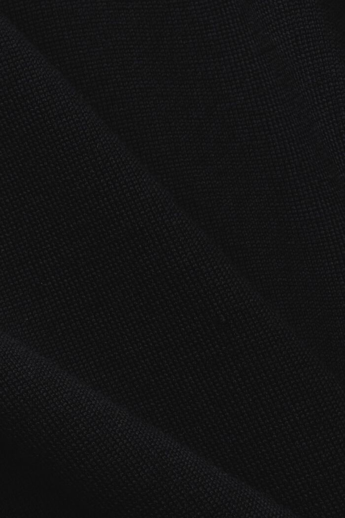 Pull-over en laine à col ras du cou, BLACK, detail image number 6