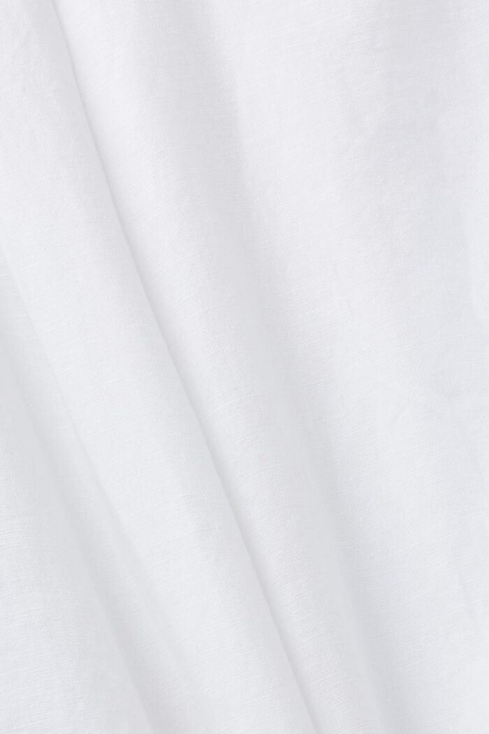 Chemise en coton et lin, WHITE, detail image number 4
