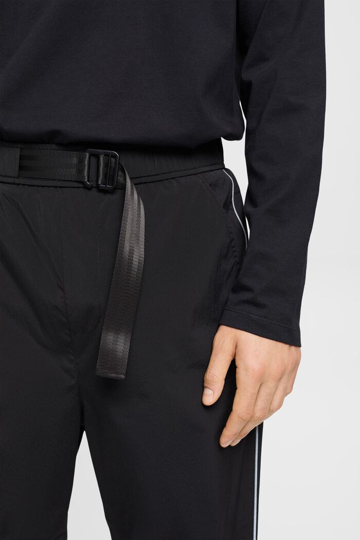 Pantalon de survêtement de coupe évasée à taille haute, BLACK, detail image number 2