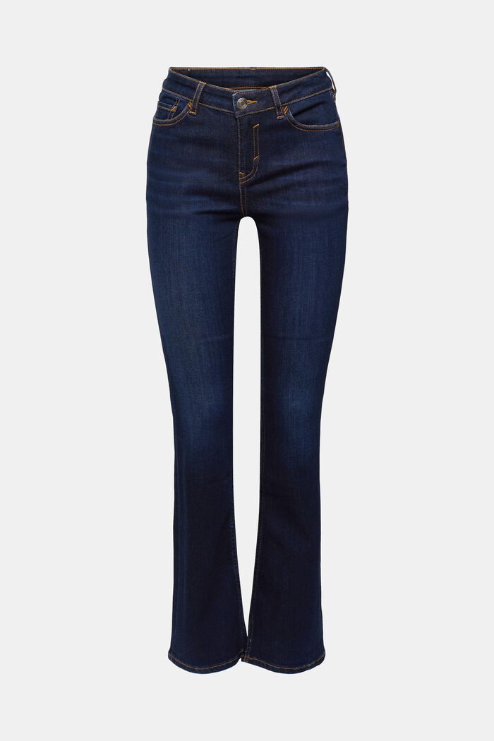 Jean de coupe bootcut skinny à taille haute, BLUE DARK WASHED, detail image number 7