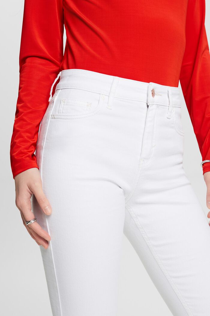 Jean Skinny à taille haute, WHITE, detail image number 4