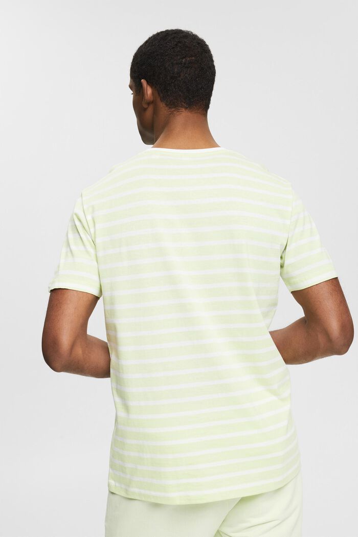 T-shirt à rayures en jersey, LIGHT GREEN, detail image number 3