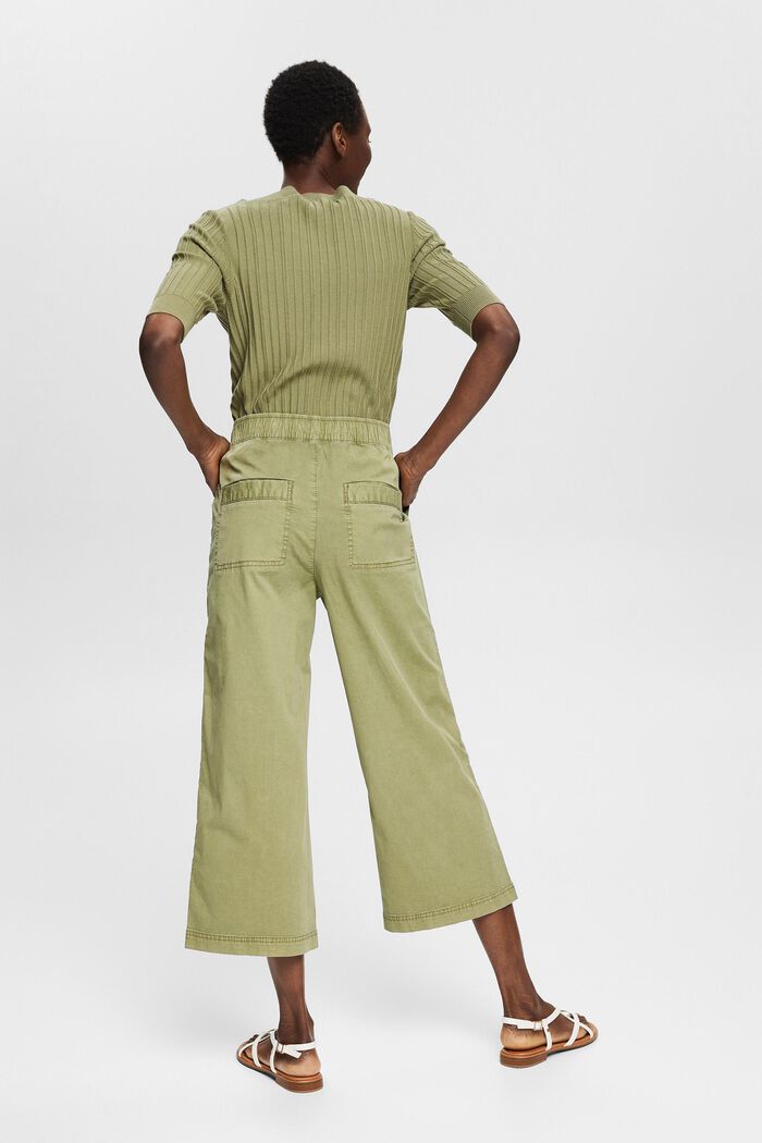 Jupe-culotte à taille élastique, KHAKI GREEN, detail image number 3