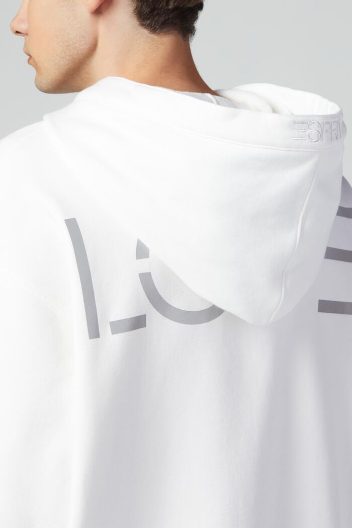 Sweat-shirt unisexe au look patchwork, WHITE, detail image number 4