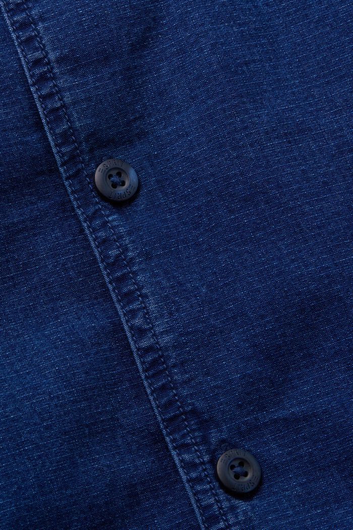 Chemise à manches courtes en jean, 100 % coton, BLUE DARK WASHED, detail image number 6