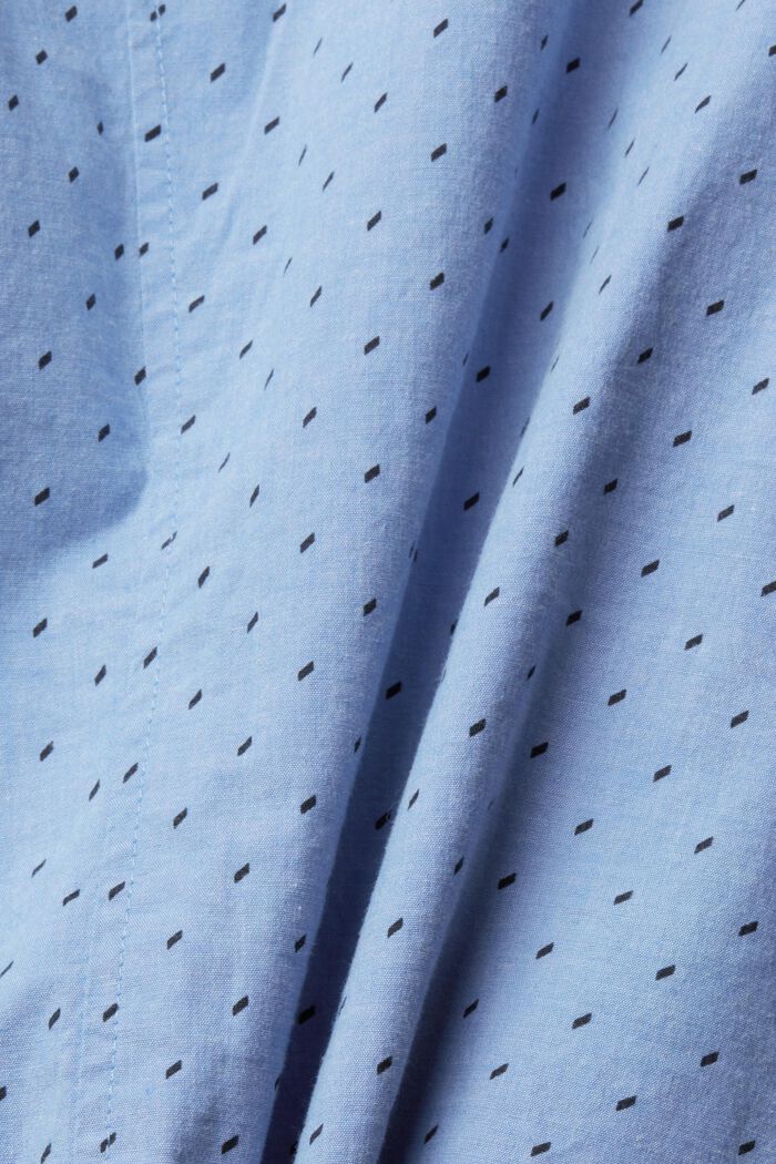 T-shirt en coton durable, à col mao et motif, BRIGHT BLUE, detail image number 6