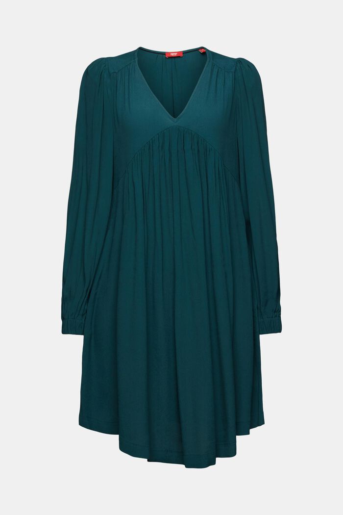 Mini-robe en mousseline froissée, EMERALD GREEN, detail image number 6