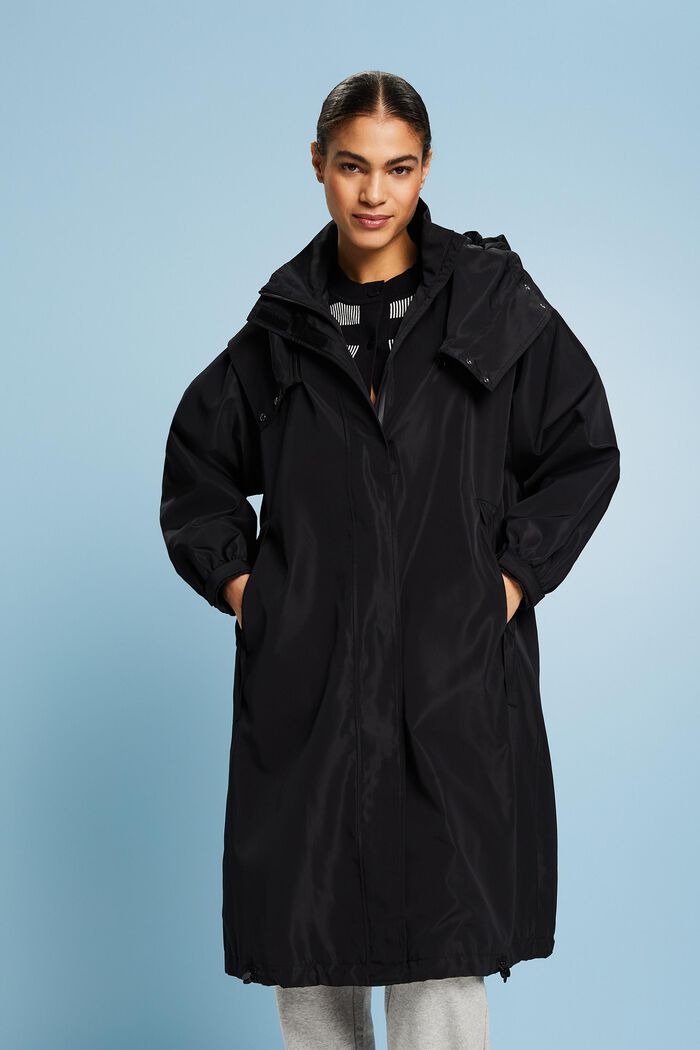 Manteau à capuche amovible, BLACK, detail image number 0