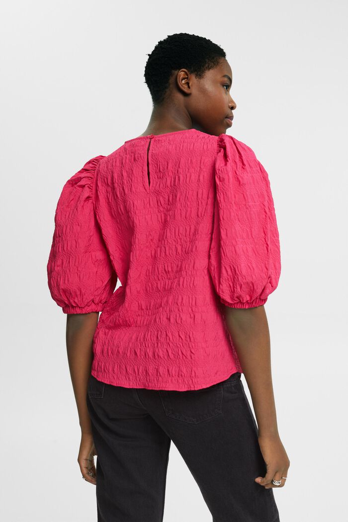 Blouse de style bouffant, PINK FUCHSIA, detail image number 3