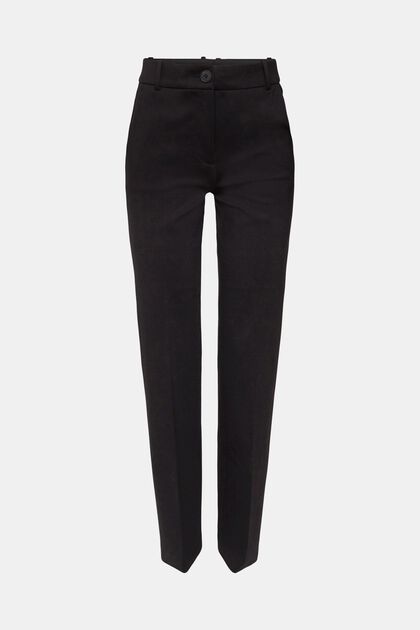 Pantalon stretch de coupe bootcut à taille haute, BLACK, overview