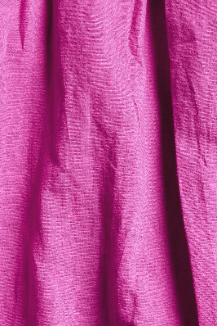 En lin mélangé : robe de longueur midi, PINK FUCHSIA, detail image number 4