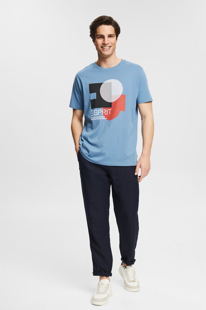 T-shirt en jersey à imprimé, coton biologique, BLUE, detail image number 5