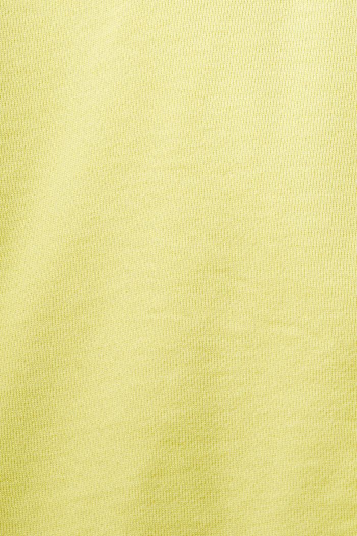 Sweat à capuche imprimé oversize unisexe, PASTEL YELLOW, detail image number 6