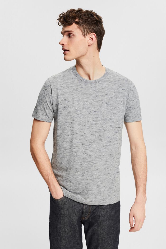 T-shirt en jersey chiné, LENZING™ ECOVERO™, MEDIUM GREY, detail image number 0