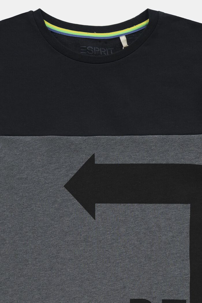 T-shirt bicolore, BLACK, detail image number 1