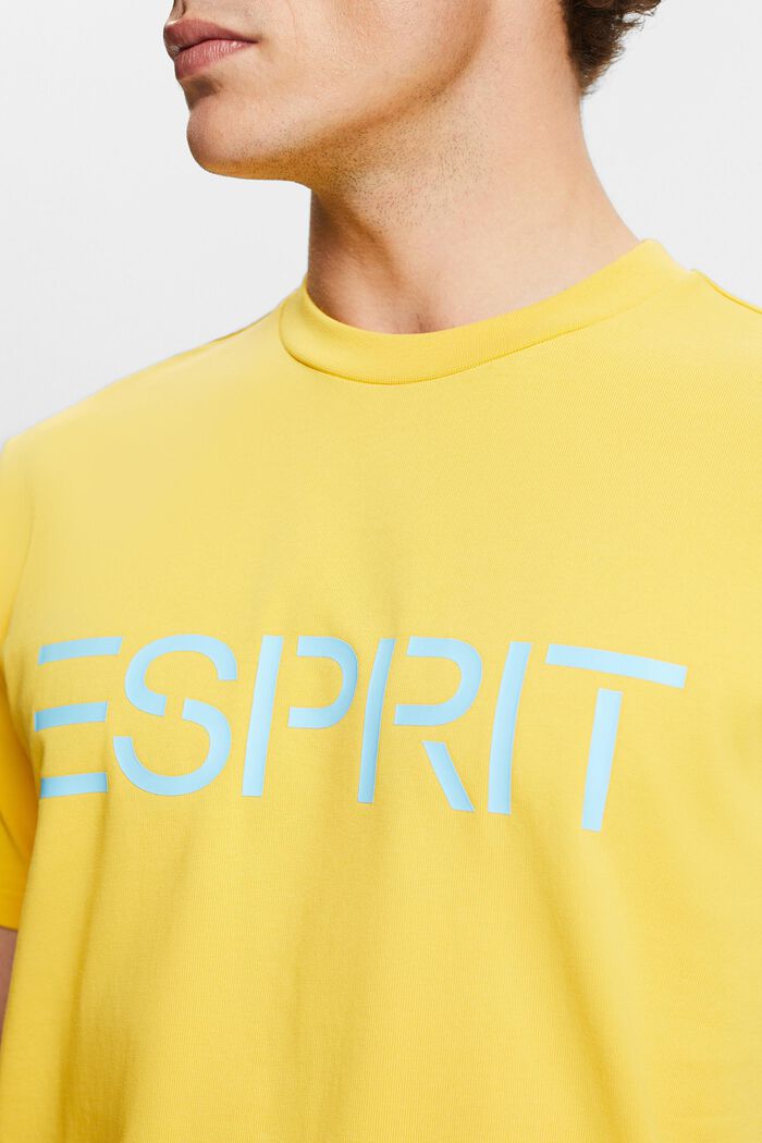 T-shirt col rond à logo, SUNFLOWER YELLOW, detail image number 3